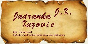 Jadranka Kuzović vizit kartica